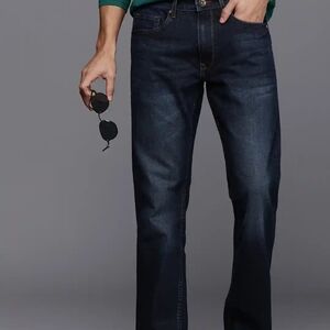 GAP 1969 Mens Dark Wash Whisker Denim Boot Cut Jeans